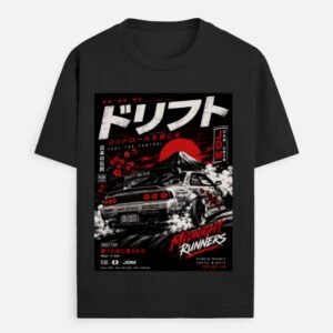 Midnight Runners Japanese Drift Streetwear Graphic T-Shirt
